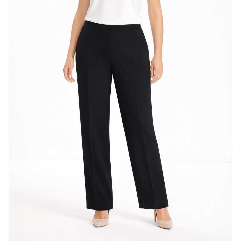 Lafayette 148 New York Barrow Pants Womens 16 Black Straight Leg Professional